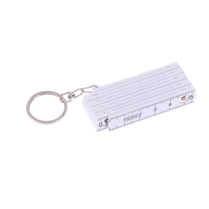 

1 шт. 0,5 метра 10-кратный брелок пластиковый высокоточный складной линейка можно хранить для путешествий деревообработки кирпичной кладки дома своими руками белый