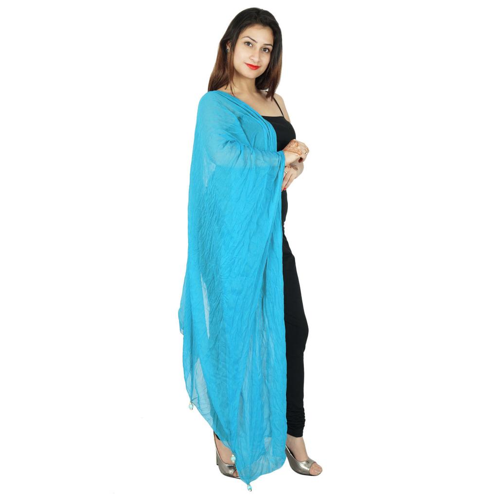 Long Stole Chiffon Blend Dupatta Neck Wrap Women Indian Scarves Chunni