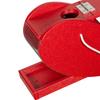 Wood Bird Feeder Red Bird Outdoor Hanging Feeder Birdseed Dispenser Attracts Wild Birds for Garden Yard Patio Decoration