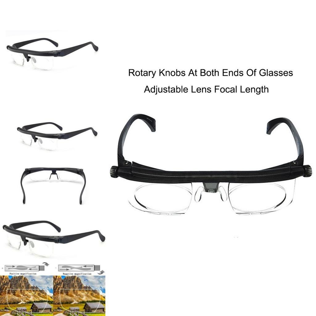 Lens Dial Adjustable Glasses Clear Vision Reading Distance Vision Eyeglasses For Men And Women
