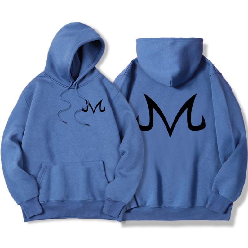 Japan Anime Letter M Logo Printed Hoody Mens Casual Streetpullover Casual Oversized Sweatshirt Fleece Pocket Warm Clothes Men'S