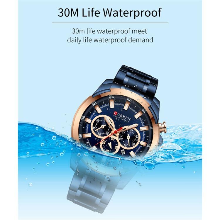 CURREN Men's Six-pin Calendar Men's Watch Business Waterproof Quartz Watch