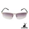 CAPTAIN STAG Métal avec Lunettes de Soleil Homme, Monture, Argent, Étui, CS-002-2-EH-72