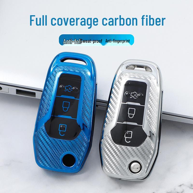Ford F06H Carbon Fiber TPU Key Protective Cover