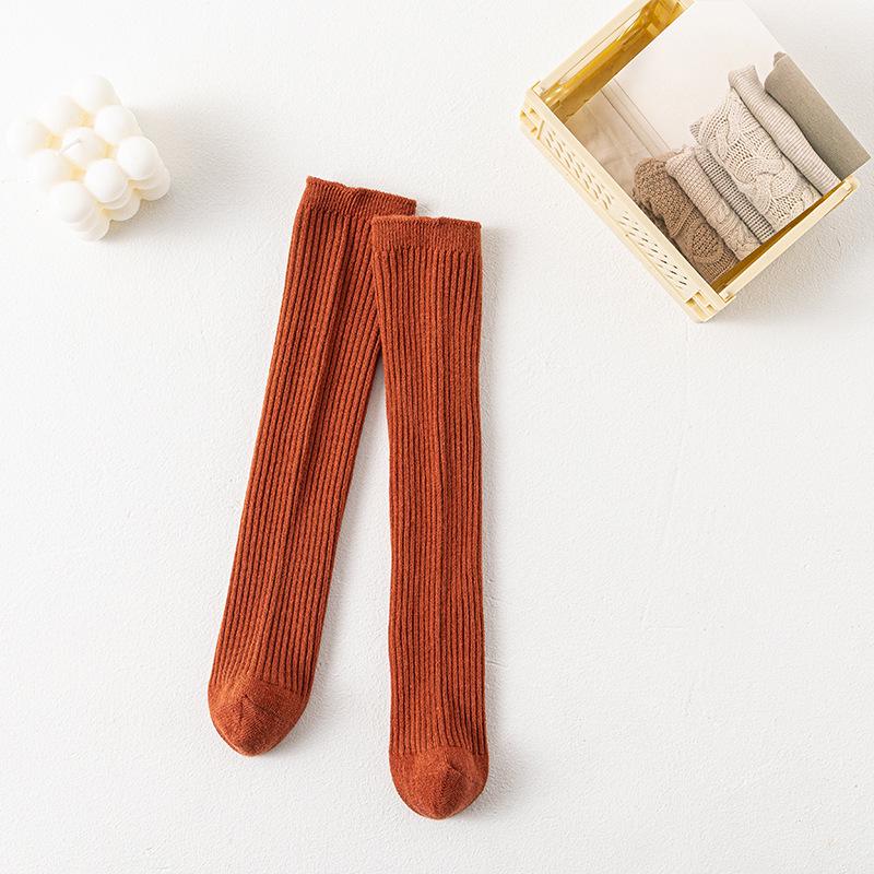 Kinder Kniestrümpfe im koreanischen Stil, einfarbig, Frottee - Mittel & Groß Mädchen Geruchsresistent, Atmungsaktiv