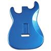 Metallic Blue Glossy Poplar Electric Guitar Body with Three Single-Coil Pickups for DIY Modification
