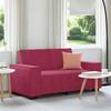 VidaXL Canapé à 2 places Rouge bordeaux 120 cm Velours, canapé, canapé deux places, canapé 2 places en velours, couche, 4105014