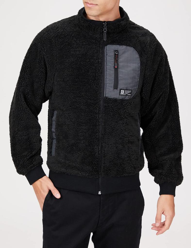 Reversible cold weather jacket Grid x Black M [Cocos Nobuoka] G-9901