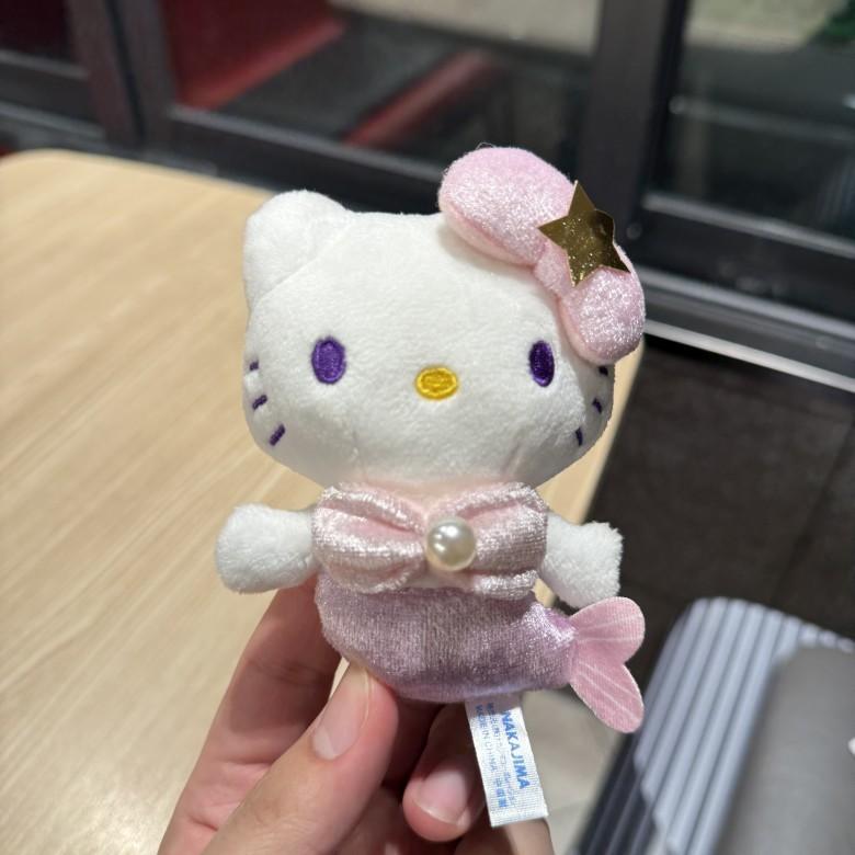 Hello Kitty 50th Anniversary Mermaid Plush Keychain With Gradient Colors For Collectors