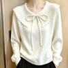 ZOSOUL French Style Bowknot Knit Top