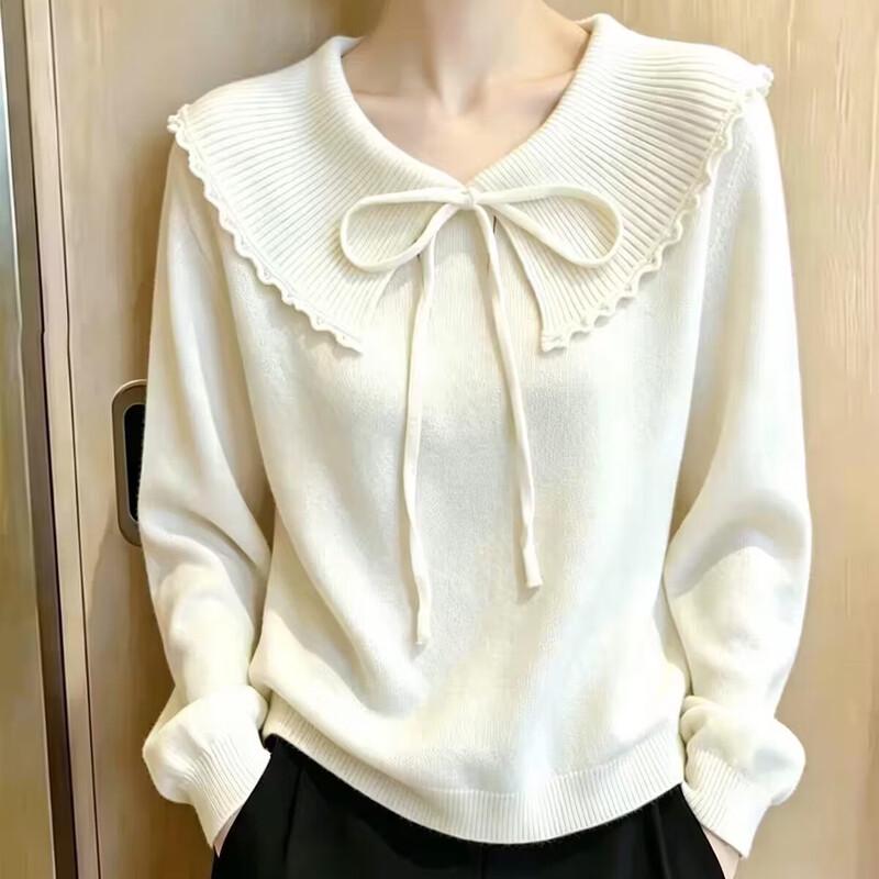 ZOSOUL French Style Bowknot Knit Top
