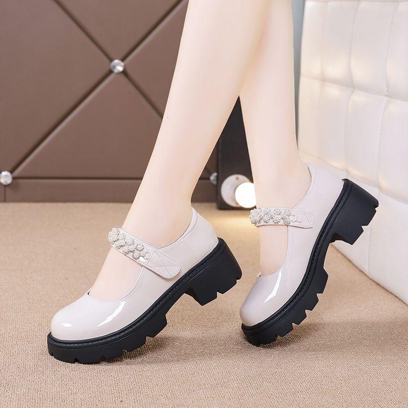 

Women s Genuine Leather Mary Jane Loafers 2025 Autumn Fashion Soft Sole Versatile Loafers Round Toe Platform Shoes 40