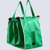Reusable Green Non-woven Fabric Foldable Supermarket Trolley Bag Convenient Shopping Cart Bag