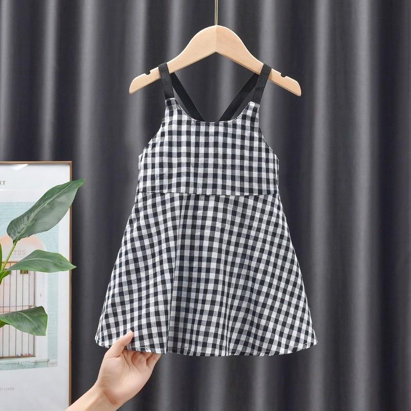 Girls Summer Sweet Princess Floral Jacquard Thin Sleeveless Puffy Top Camisole 80cm
