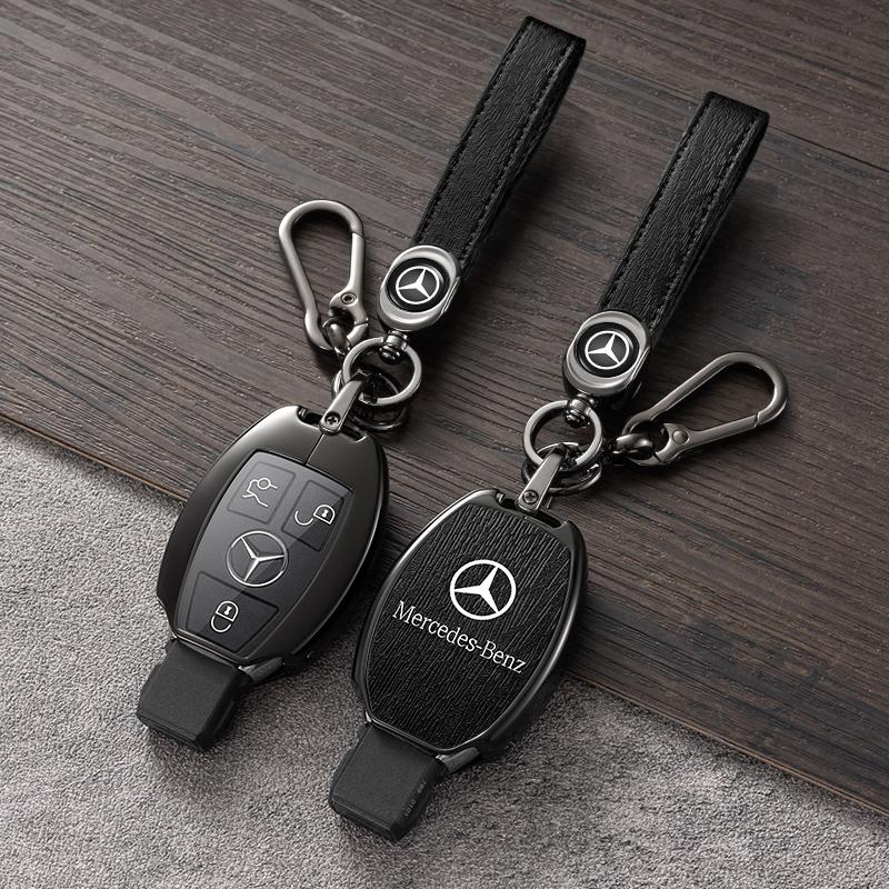 New Zinc Alloy Car Key Case Cover Shell Fob Bag For Mercedes Benz W204 W205 W212 W213 W176 W177 W219 A B C E S Class GLC CLA AMG