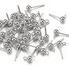 100pcs/20pcs Stainless Steel Round Ball Ear Post Studs Ear Backs Open Rings Gold Color Earrings for DIY Jewelry Making Wholesale