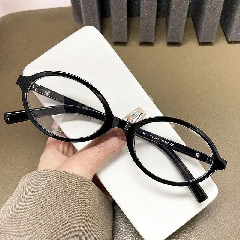 1/2pcs Korean Oval Reading Glasses Anti Blue Light Computer Eyewear Fashion Trend Optical Frames For Men Women