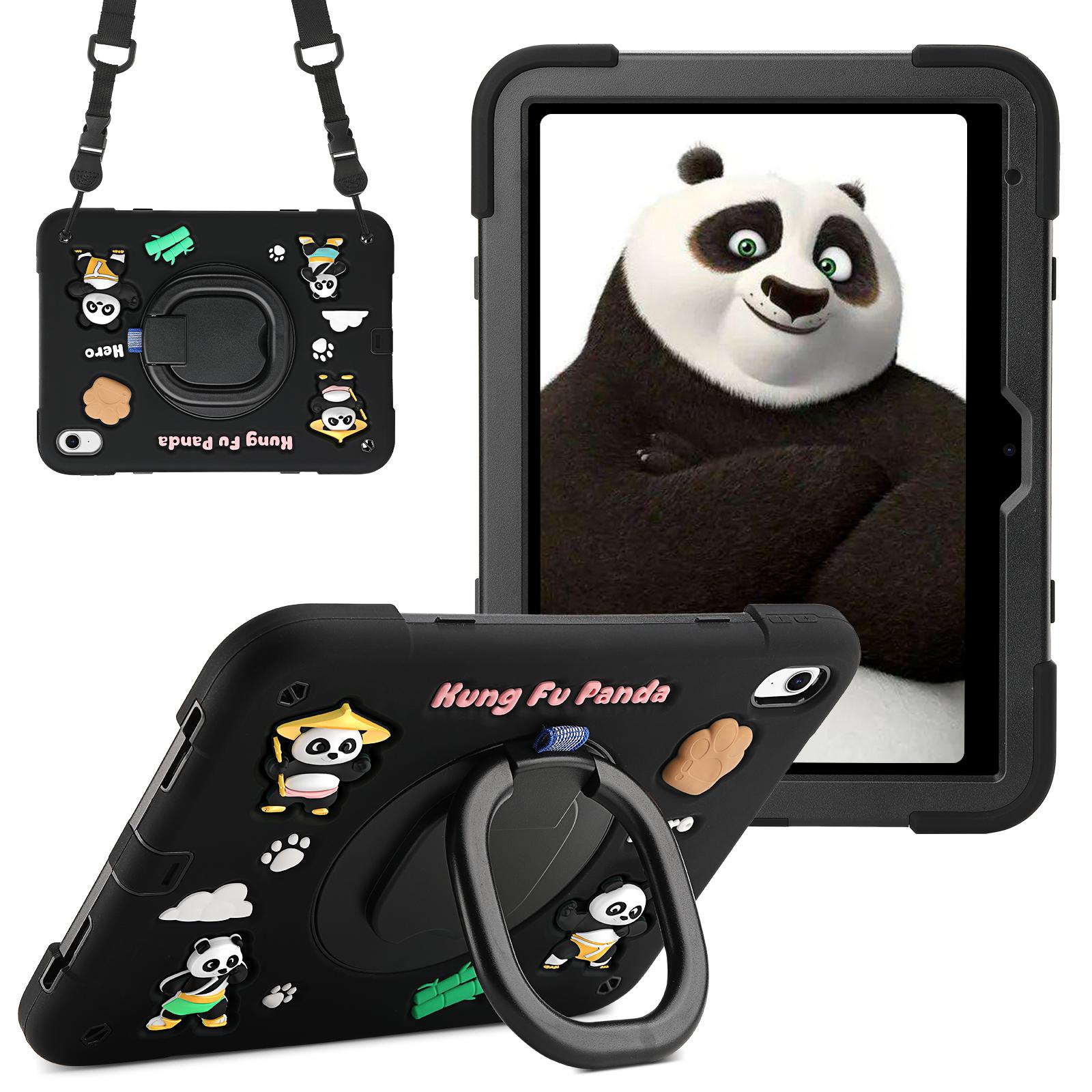 Coque pour iPad A19 A16 12e 11e 10e Génération Housse Antichoc avec Support Sécurisée pour Enfants pour iPad 10.2 7e 8e 9e Support Rotatif Funda iPad 10th 10.9 2022 noir