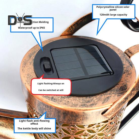 Solar Watering Can Lights Garden Decor Waterproof Solar Lantern Landscape Lights Solar Fairy Kettle Lamp for Garden Yard Pathway
