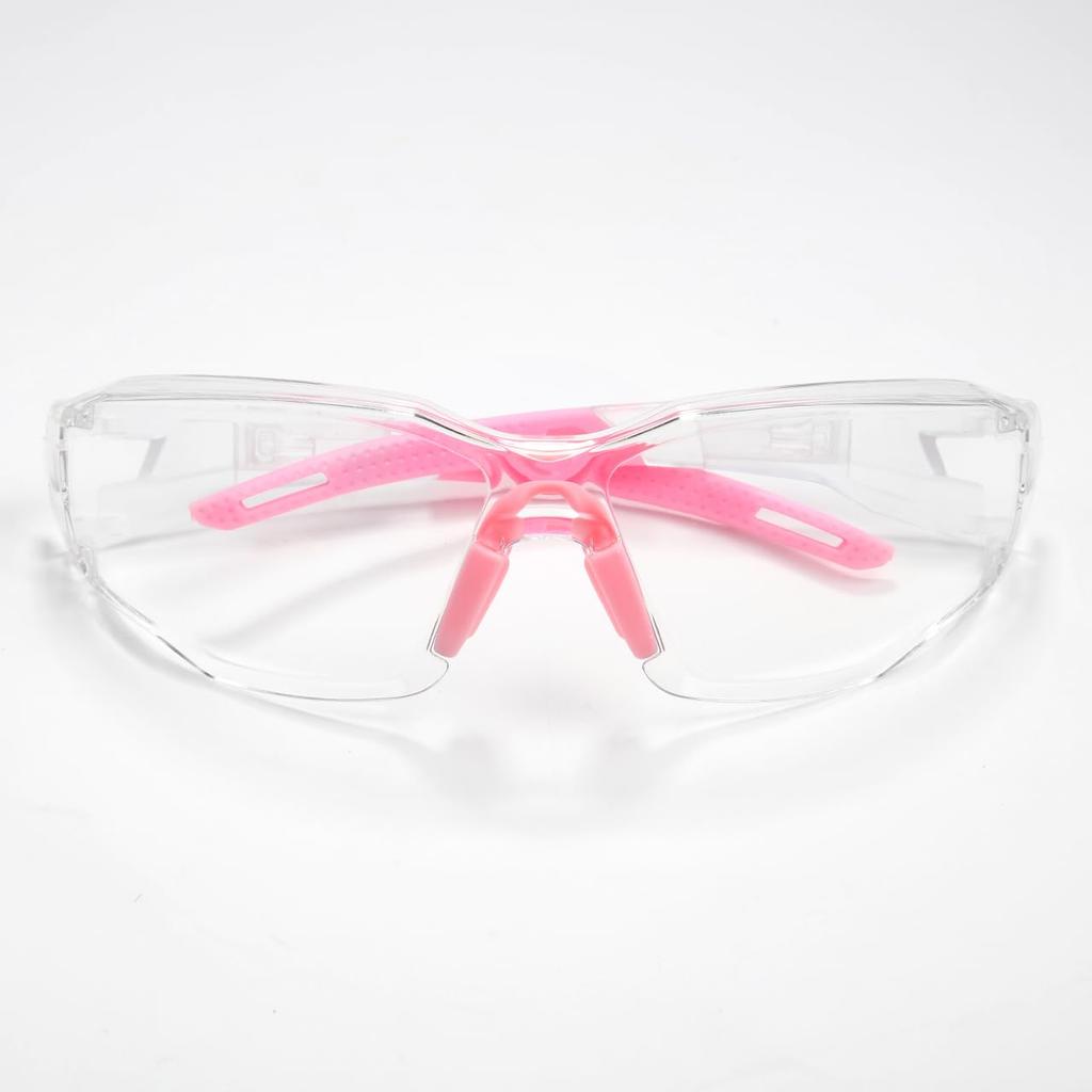 PAERDE HM12 Protective and UV Protection Eyewear, Ultra-Lightweight, Anti-Fog, Windproof, (Double-Sided Anti-Fog Coating) (Pink)