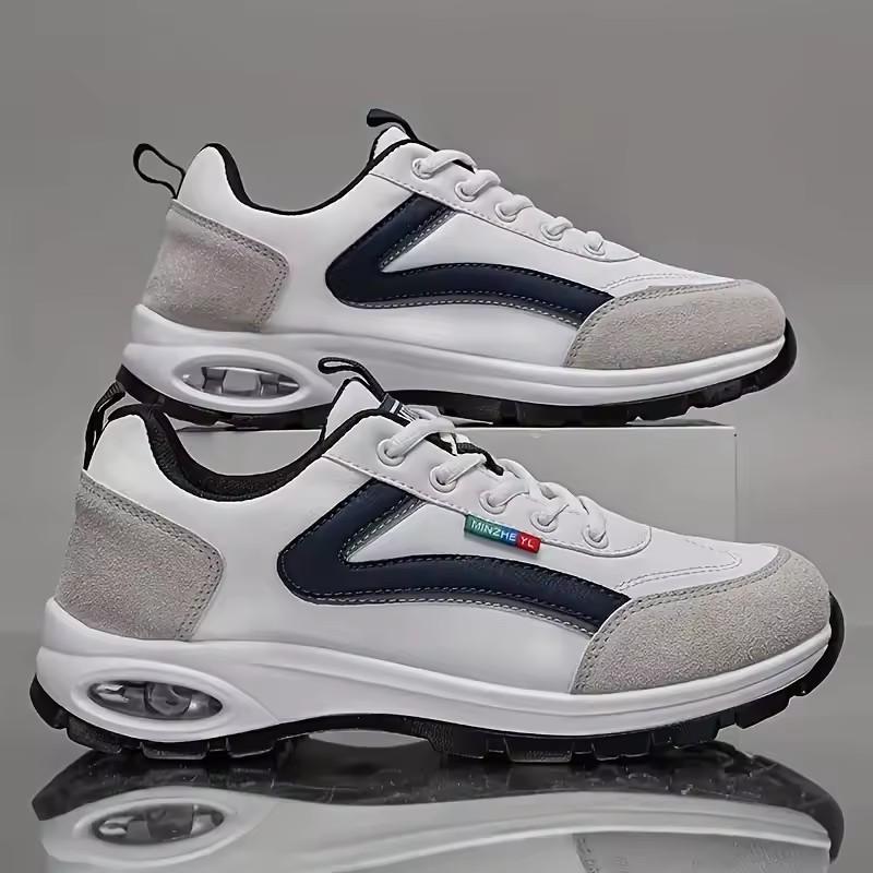 Shoes for Man Fashion Forward Multiple Color Leather Surface Waterproof Shoes Trendy Men's Anti Slip Anti Odor Running Shoes