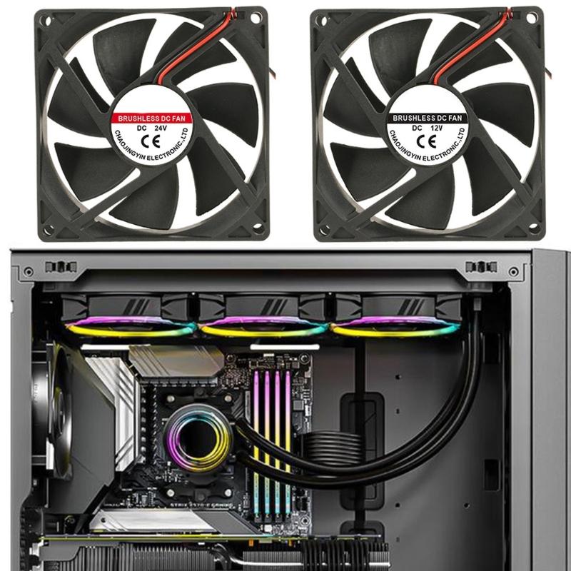 High Efficiency DC9225 Cooling Fan Quiet Operation Hydraulic Bearing Technology 5/12/24V For Electronics and Servers