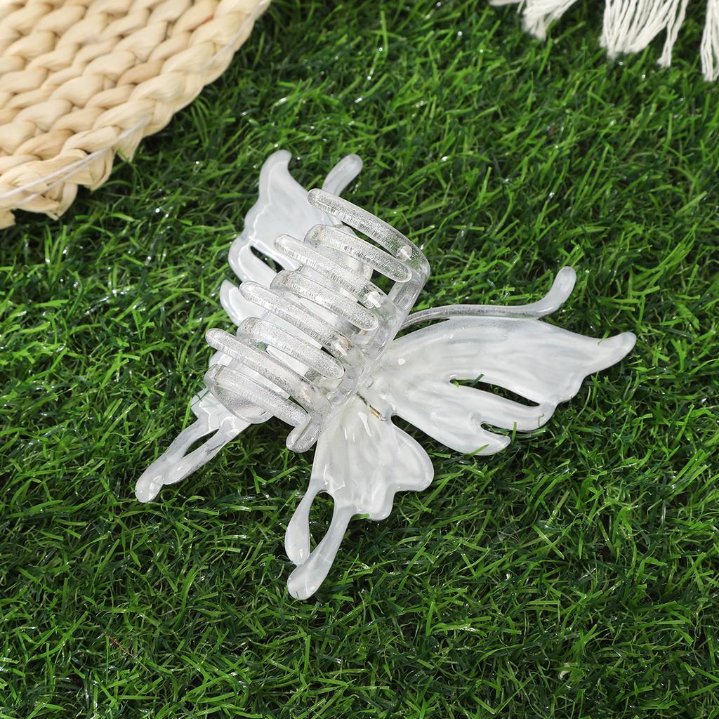 AWAYTR Vícebarevná Akrylová Sponka do Culíku s Motýlem pro Ženy Dívky Nová Gradientní Silná Sponka do Vlasů Drápek do Vlasů Vlasové Doplňky