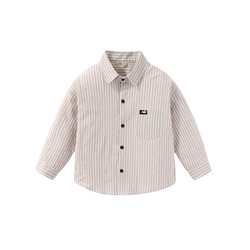Pure Cotton Kids Shirt Gingham Spring and Autumn Boys and Girls Shirt Long Sleeves Children Lapel Cardigan Casual Tops