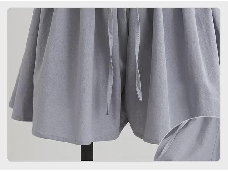 Chiffon-Shorts mit weitem Bein für Damen in Übergröße – Sommer-Shorts mit elastischer Taille, lässiger koreanischer Stil