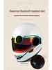 Retro Full Face Motorcycle Helmet with Fiberglass Lens and Ventilation for All-Season Use