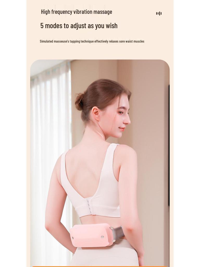 Portable Hot Compress & Vibration Massage Belt for Abdomen & Waist Slimming