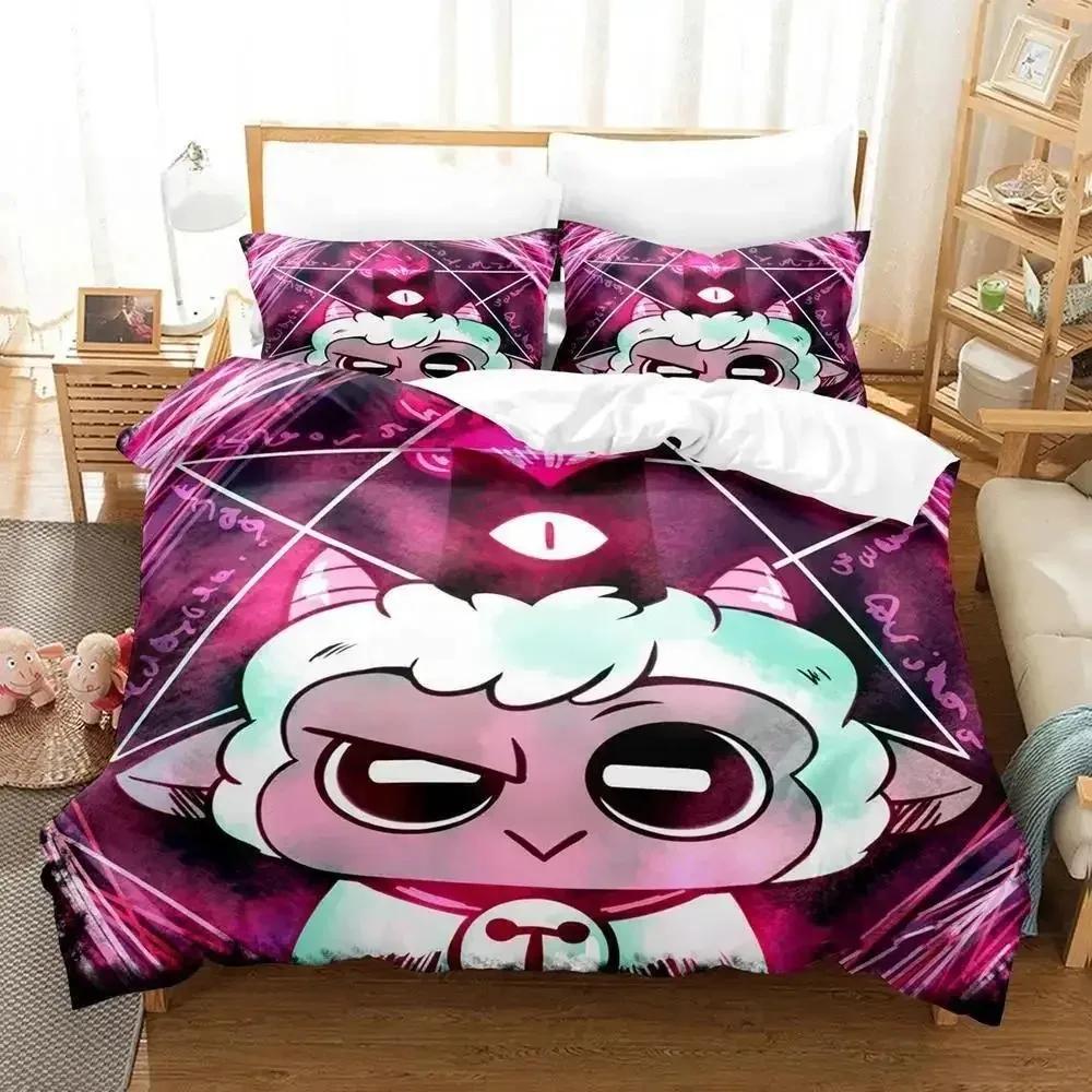 

3D Cult of the Lamb Printed Bed Set Duvet Cover Pillowcase Bedding Set Bed Linen Sheet Quilt Cover Full Queen King Size 70x133cm 2pcs
