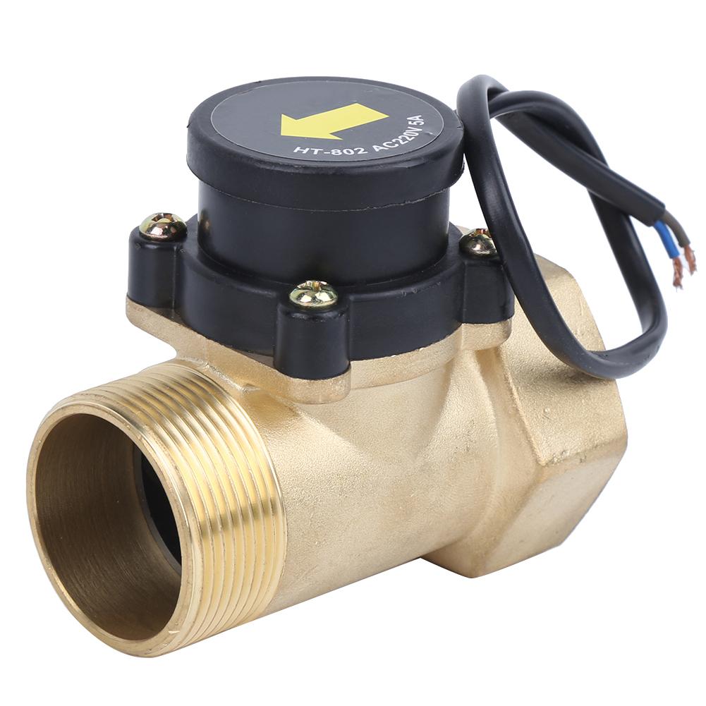 Water Pump Flow Sensor Brass Electronic Pressure Automatic Control Switch 1.5in HT‑802 220V