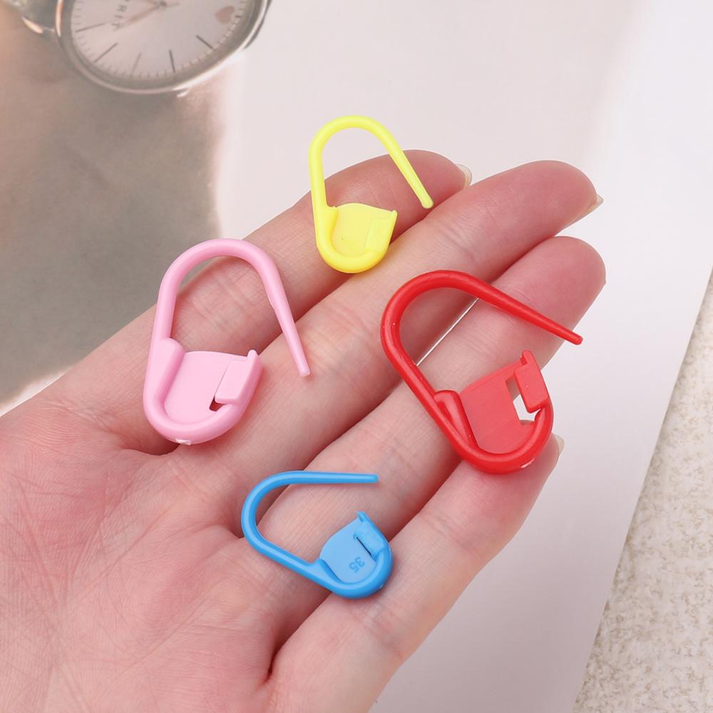 100Pcs/lot Plastic Colored Safety Small Pins Locking Stitch Markers Crochet Latch Needle Clip Hook Tool for DIY Jewelry Making