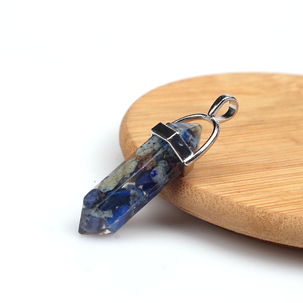 Collana Pendente Esagonale a Doppia Punta di Ametista per Yoga e Guarigione
