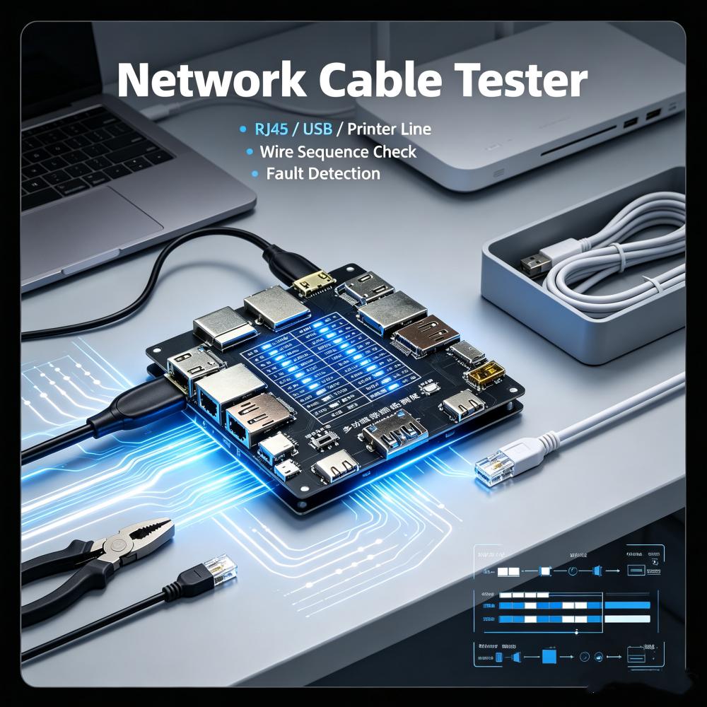 3V USB data cable detection board Type-C Micro-B Short Circuit Switch Test Board Data Cable Anomaly Detection For iOS Android