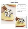 2025 Summer Rhinestone Buckle Girls' High Heels: Pointed Toe, Open Back, Fashionable Sandals