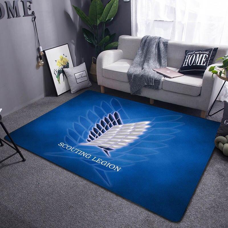 Attack On Titan Wings of Freedom Cartoon Carpet Children's Carpet Living Room Bedroom Anti-slip Carpet Photography Props Carpet