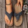 Fashion 2024 New Women Lightweight Floral Retro Flip Flops Summer Fashion Non Slip Slippers Outdoor Beach Casual Shoes Slides Women