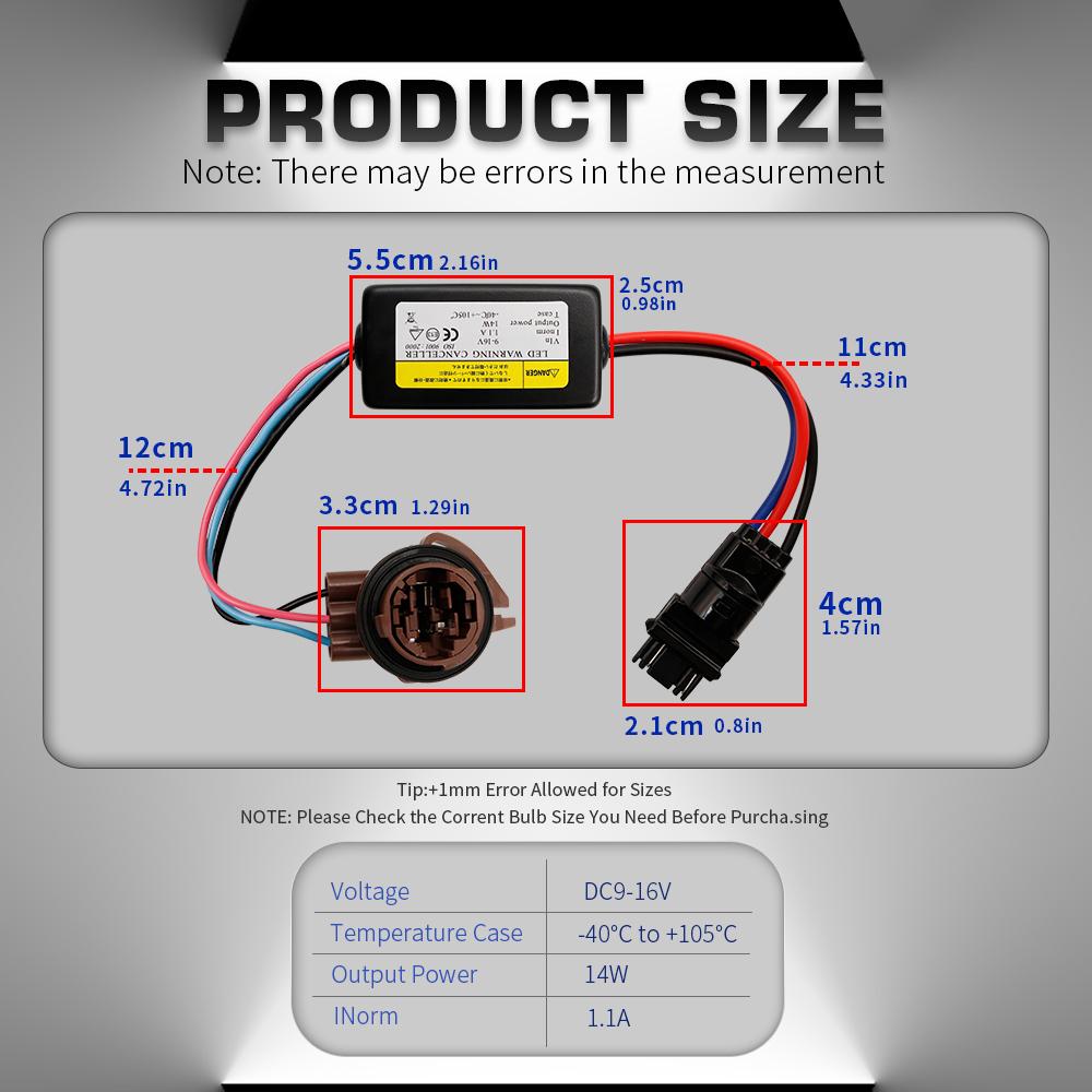 1pcs Car LED decoder Canbus BA15S 1156 1157 PY21W 7443 7440 LED Light Error Free Load Resistor Warning Canceller Anti Flicker