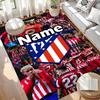 Benutzerdefinierter Name Personalisierter Atletico Madrid Druckteppich, Vielseitiger Heimdekorations-Teppich, für Spielzimmer, Wohnung, Balkon, Eingangsbereich, Flur Geschenk
