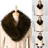 Soft Collar Winter Scarf Warm Plush Shawl For Women Men Lightweight Polyester Cold Weather Accessory