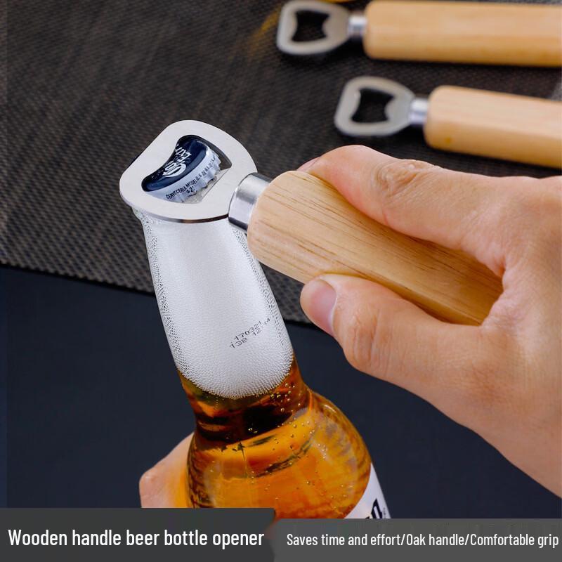 Wutuo Bierflaschenöffner mit Holzgriff