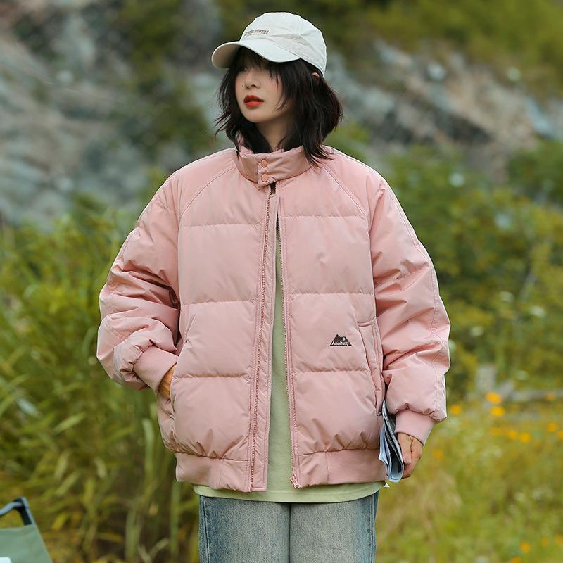 Student winter new stand-up collar short down cotton loose large size padded jacket women's padded jacket warm padded jacket