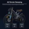 Jansno X50 250W motor+48V14AH battery, 20 * 4.0-inch tires, disc brake, Ximano 7-speed, maximum speed 40-45KM/H electric bicycle