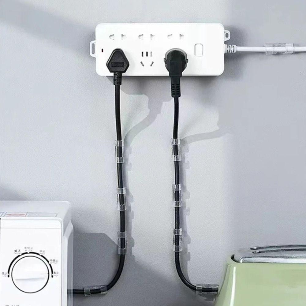 Plastic Material Cable Management Clips Self Adhesive Cord Holder  PC Cable Organization