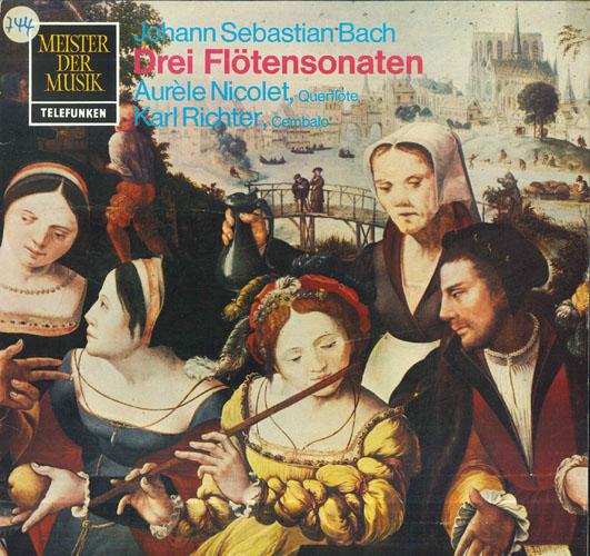 

LP Record AURELE NICOLET KARL RICHTER J S Bach Drei Flotensonaten 641151 TELEFUNKEN Germany Classical Used