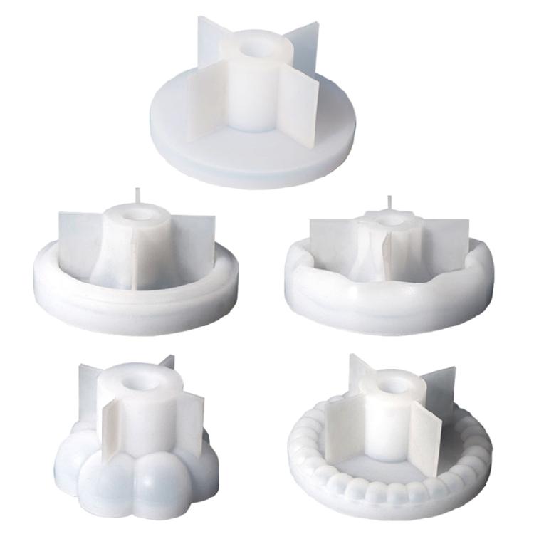 Round Candlestick Mold Color Concentrate Holder Mold Gypsum Candle Holder Mold