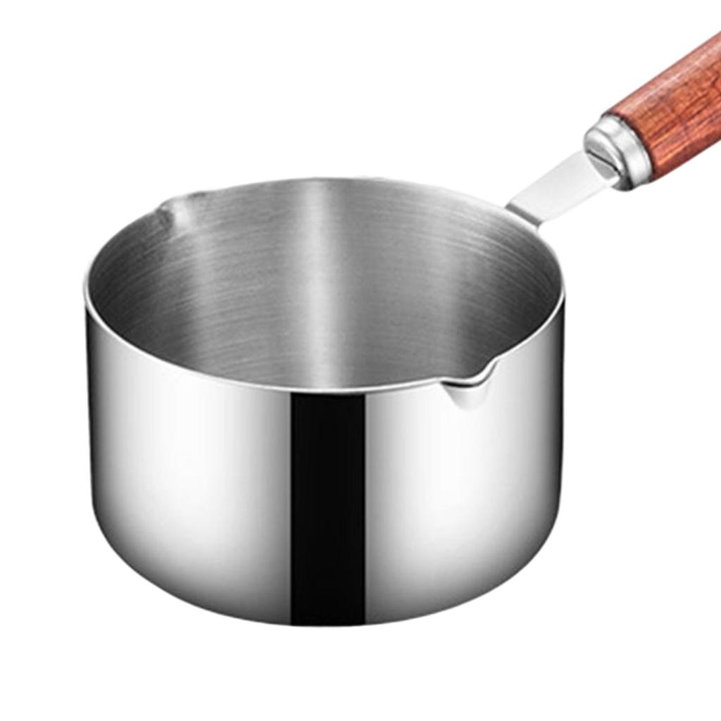 Small Saucepan Oil Melting Cooking Pot for Heating Milk RV Travel Stovetop