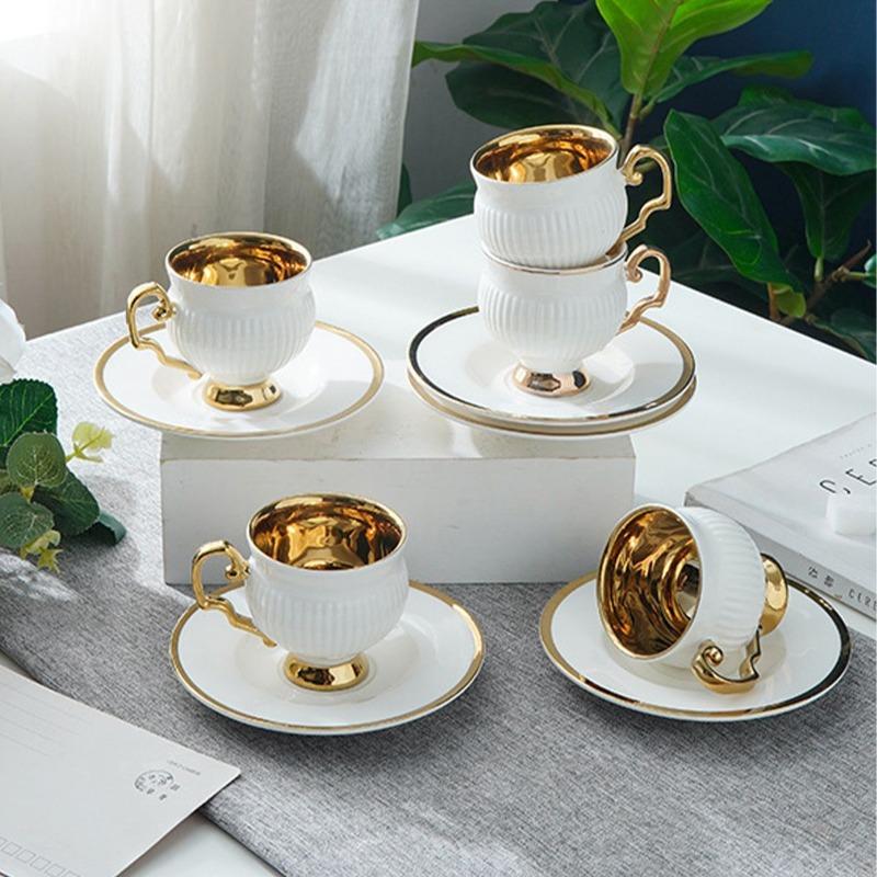 90ML European Set Afternoon Tea High-end Coffee Cup Ceramic British Exquisite Household Tea Cup Tea Set Cup